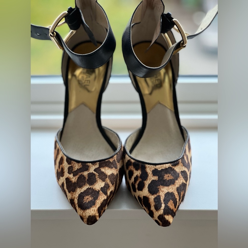 Michael Kors calf hair heels.